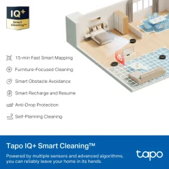TP-Link Rengjøring|Robotstøvsuger|Tapo RV20 Max Robotstøvsuger