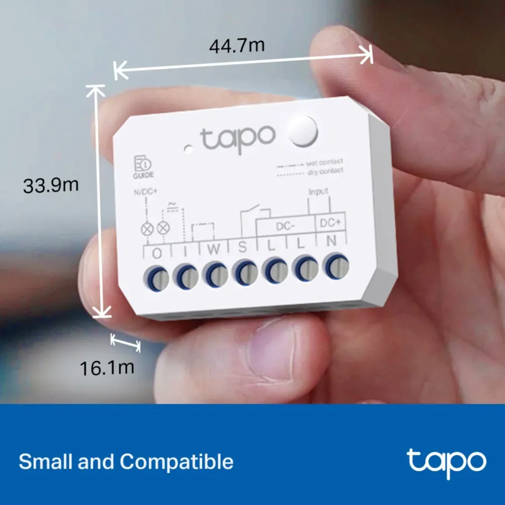 TP-Link Fjernstrømbryter|Smarte Sensorer|Tapo S110E Smart Switch-modul Wifi, Bluetooth, Matter