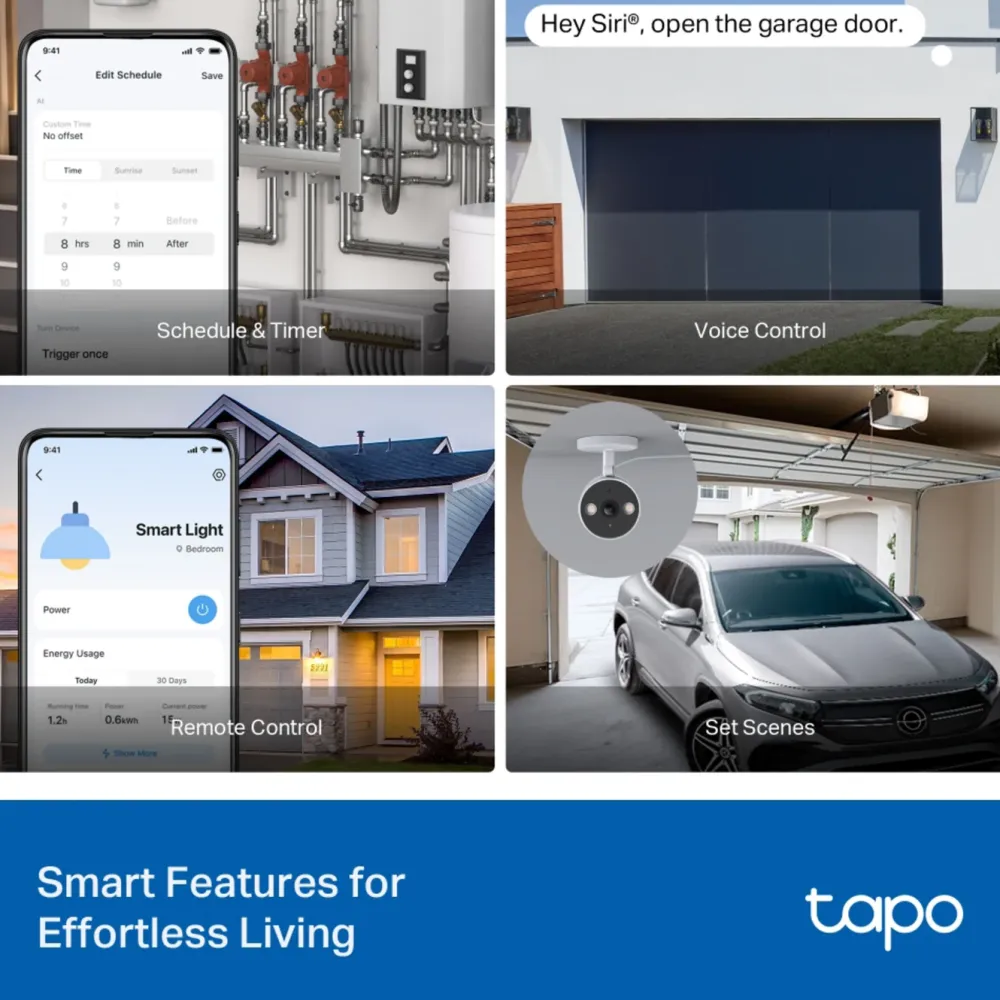 TP-Link Fjernstrømbryter|Smarte Sensorer|Tapo S110E Smart Switch-modul Wifi, Bluetooth, Matter