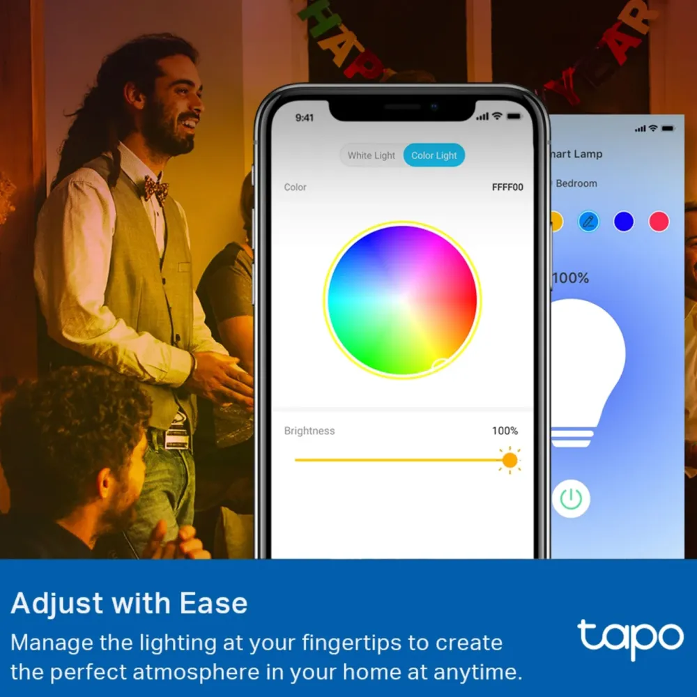 TP-Link Smart Belysning|Smart Belysning|Tapo Smart RGB LED-pære E27