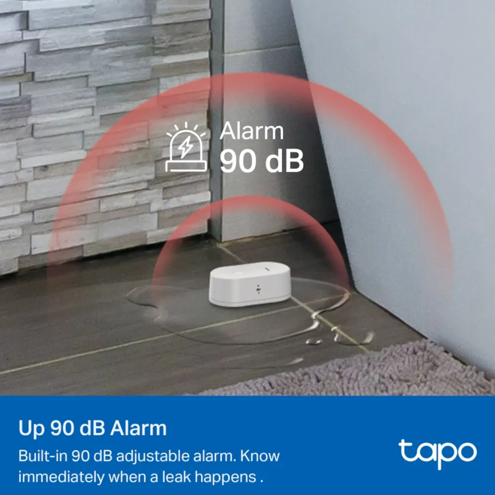 TP-Link Alarmsystemer|Skimmingsbeskyttelse|Tapo T300 Lekkasjedetektor