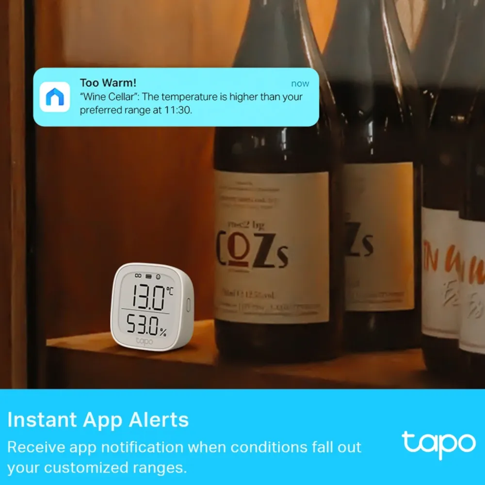 TP-Link Smarte Alarmer|Smarte Sensorer|Tapo T315 Smart termometer og hygrometer