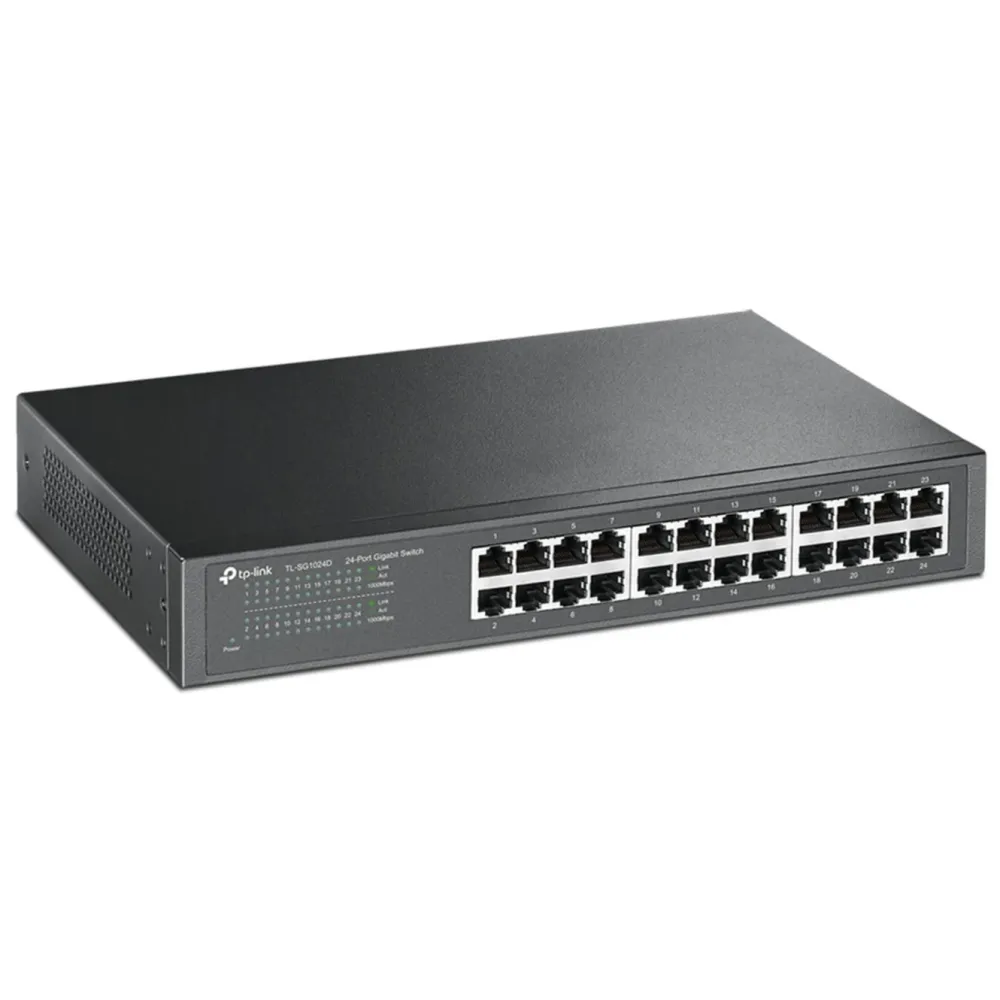 TP-Link Kablet Nettverk|TL-SG1024D 24-Port Gigabit Switch