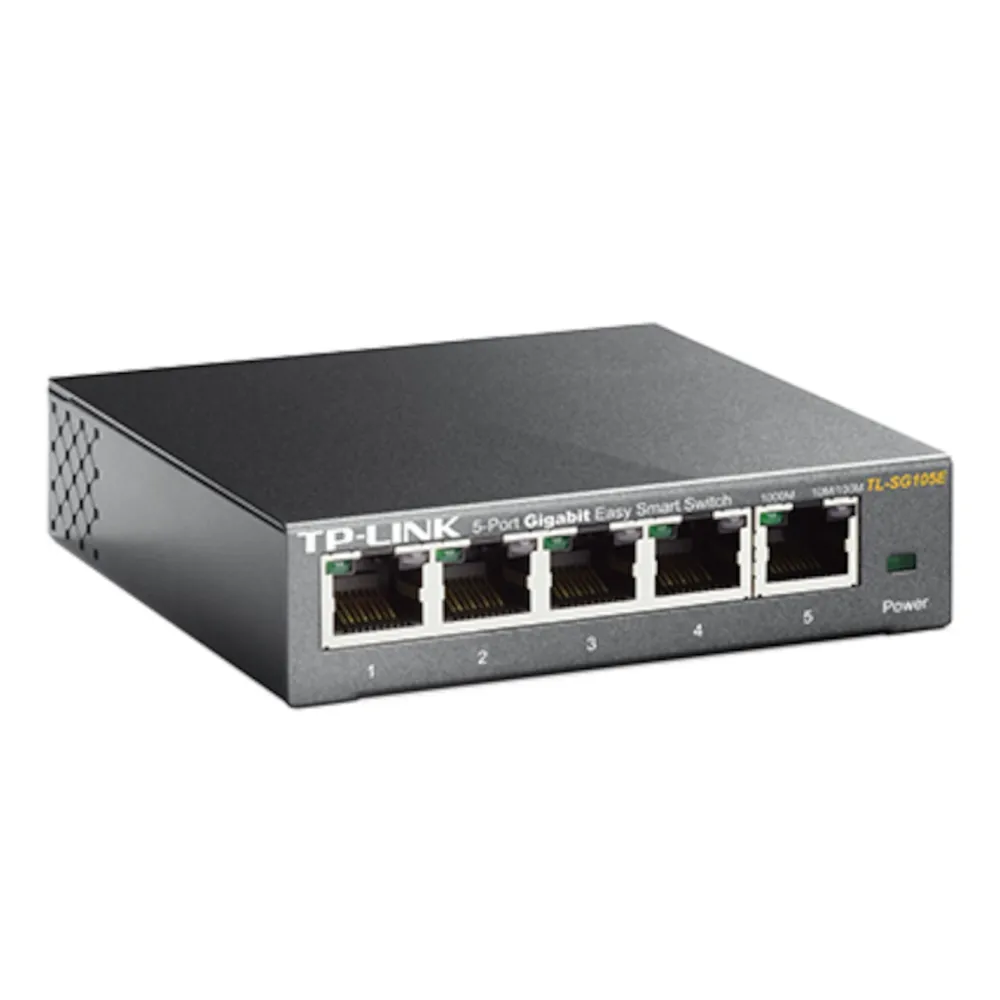 TP-Link Mobilt Bredbånd Og Rutere|Nettverkskabler|TL-SG105E Konfigurerbar gigabitswitch 5 porter