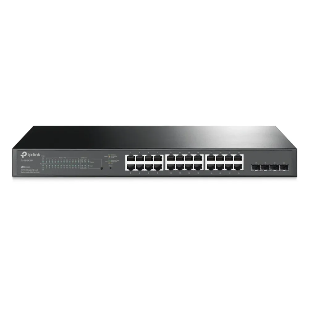 TP-Link Kablet Nettverk|TL- SG2428P Administrerbar gigabitswitch - 28 porter med 24 porter PoE+