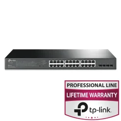 TP-Link Kablet Nettverk|TL- SG2428P Administrerbar gigabitswitch - 28 porter med 24 porter PoE+