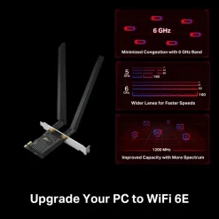TP-Link Nettverkskort (Trådløse)|Archer TXE72E PCI Express-nettverkskort AXE5400