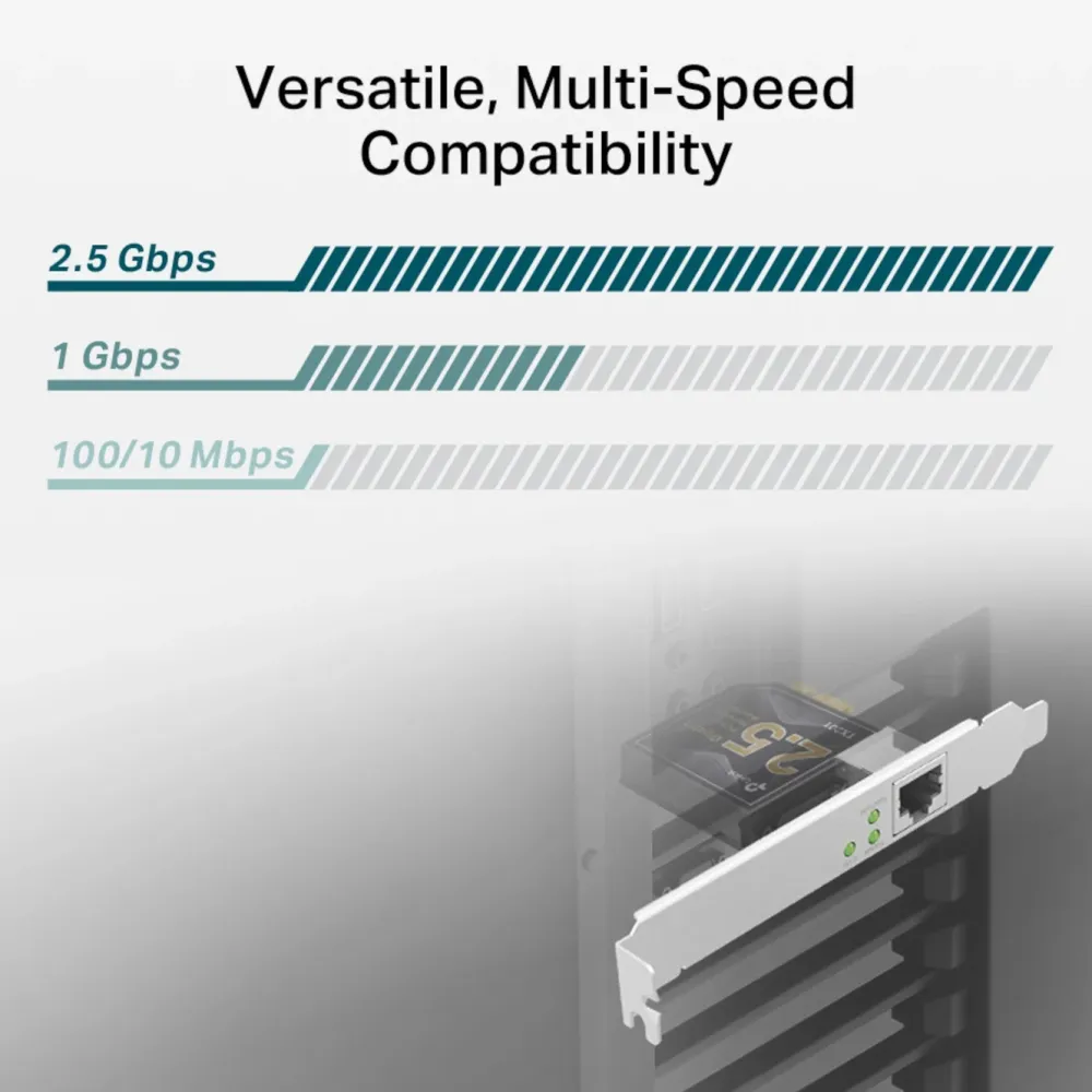 TP-Link Nettverkskort For Kablet Nettverk17|TX201 PCI-Express Nettverkskort 2,5 Gb/s