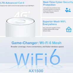 TP-Link Mesh|Mobilt Bredbånd Og Rutere|X10-4G 4G+-ruter AX1500