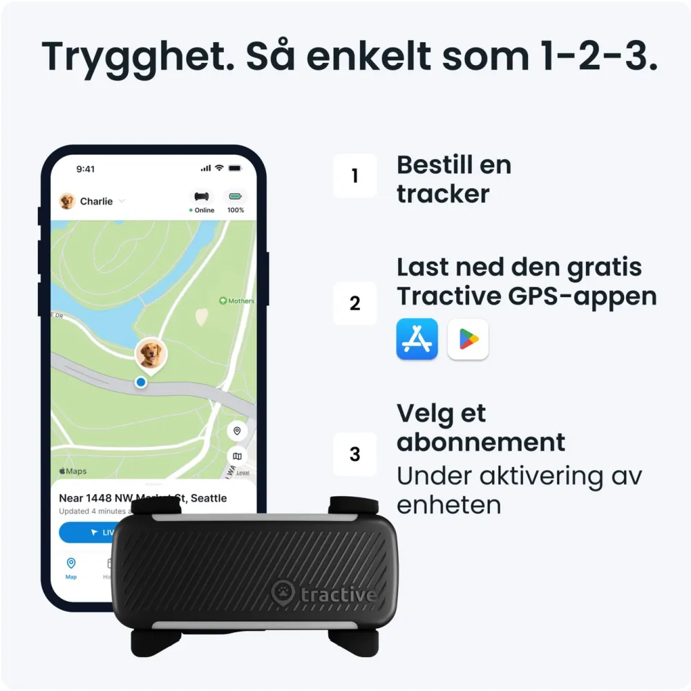Tractive Fritid|Droner|DOG 6 – GPS-hundehalsbånd og helseovervåking