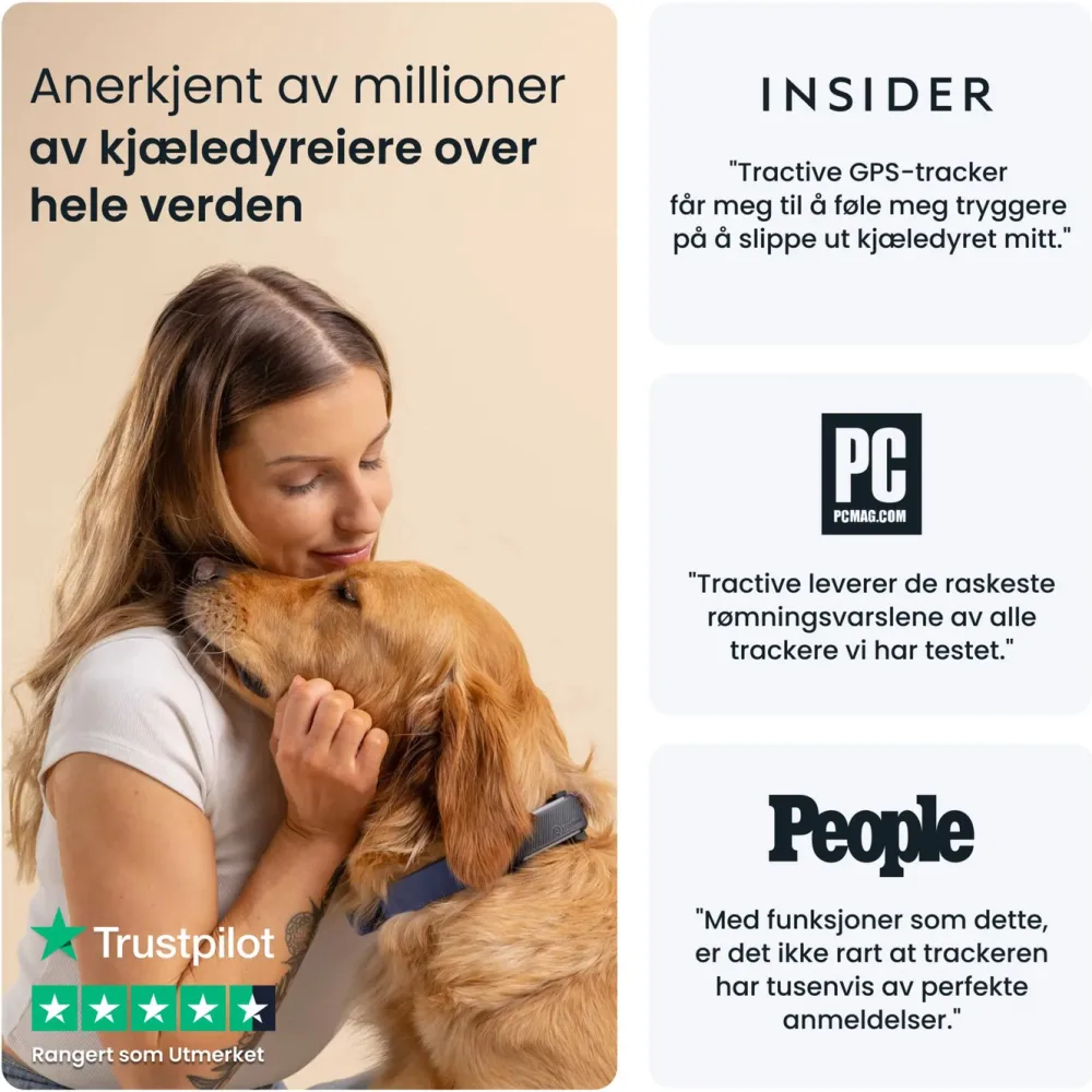 Tractive Fritid|Droner|DOG 6 – GPS-hundehalsbånd og helseovervåking