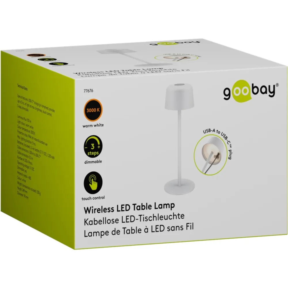 Kjell Stemningsbelysning|Nattlamper|Trådløs LED-bordlampe 25 cm