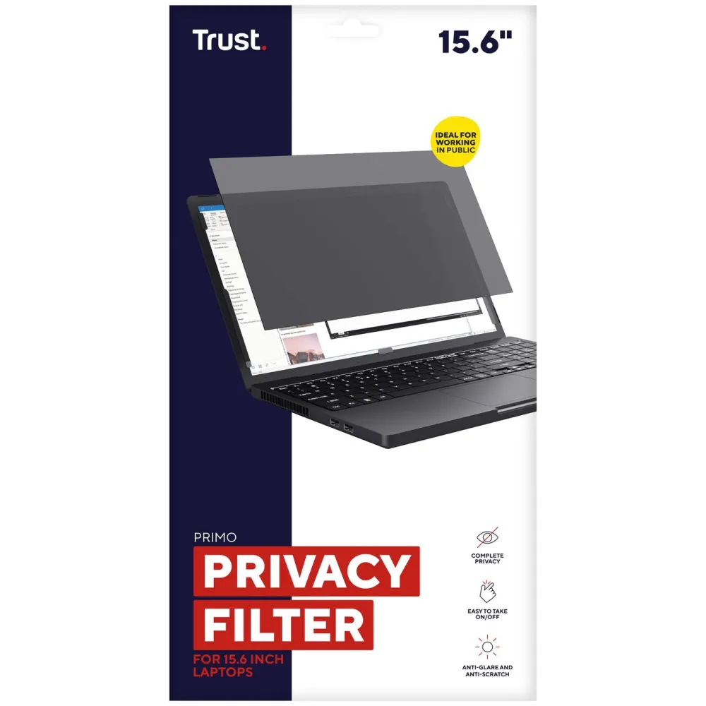 Trust Tilbehør Til Bærbar Pc|Privacy Filter for laptop 15,6"