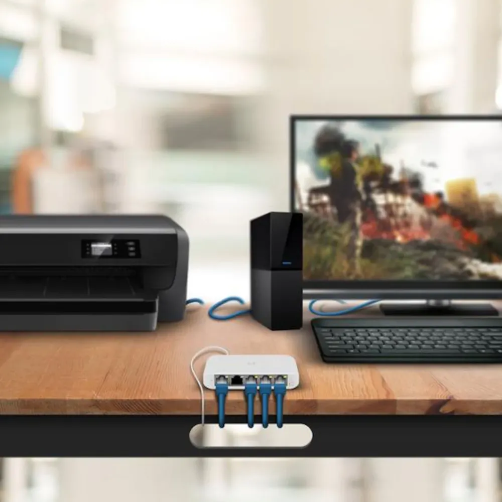 Ubiquiti Mobilt Bredbånd Og Rutere|Nettverkskabler|Unifi USW Flex Mini Gigabitswitch 5 porter