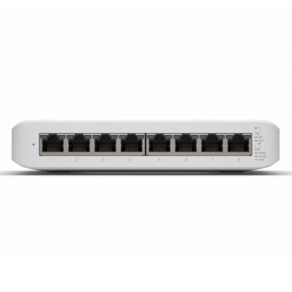 Ubiquiti Kablet Nettverk|UniFi USW-Lite-8 PoE-switch 52 W