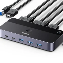 Ugreen Hdmi|Datatilbehør|4K HDMI KVM-svitsj med USB 3.0 for 2 datamaskiner