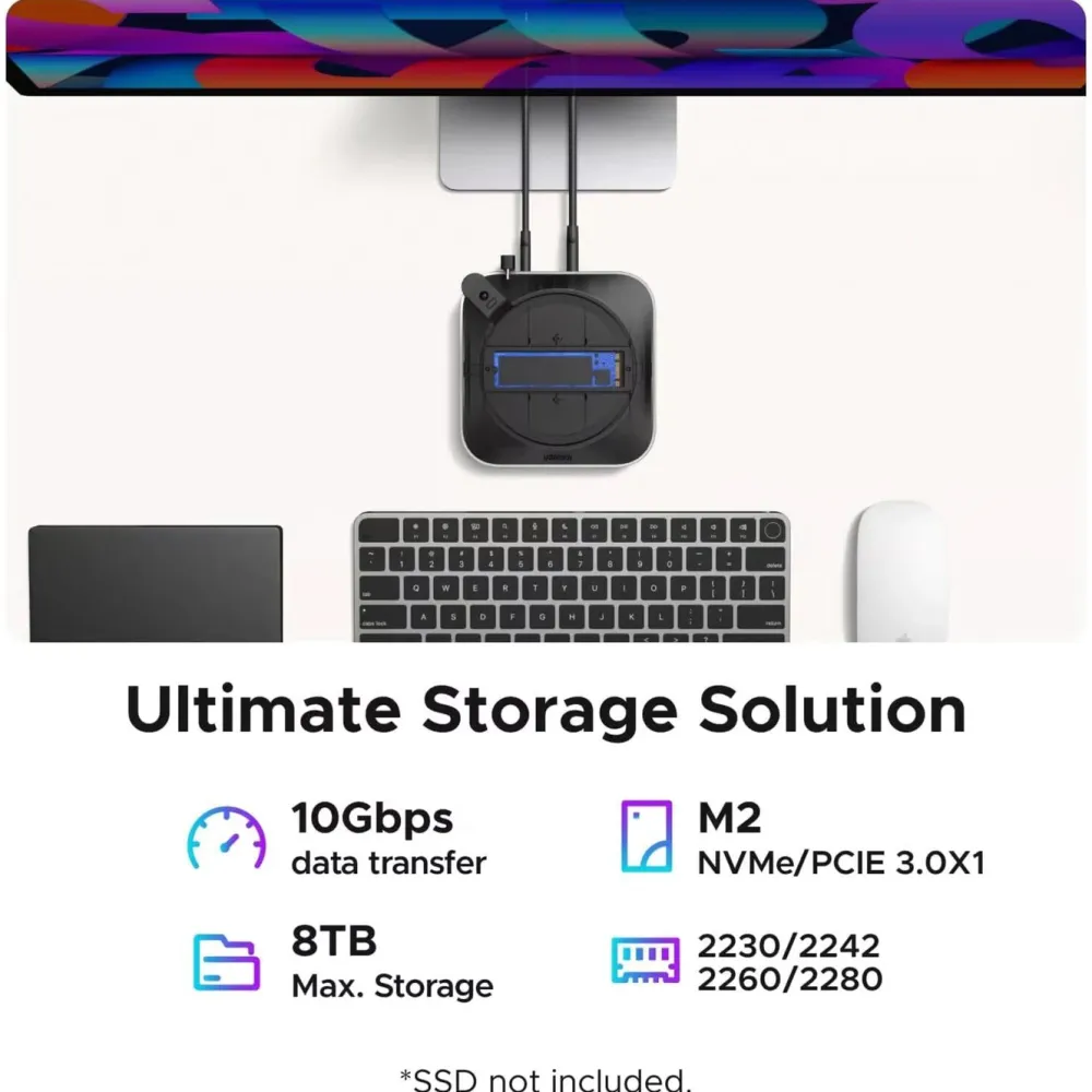 Ugreen Kabler Og Adaptere|Usb|Mac mini 11-i-1-dokkingsstasjon med SSD-plass