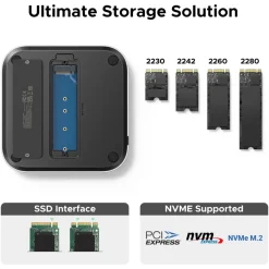 Ugreen Kabler Og Adaptere|Usb|Mac mini 11-i-1-dokkingsstasjon med SSD-plass