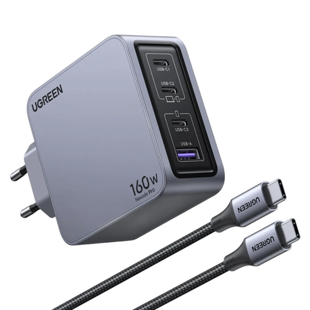 Ugreen Hjemmekontor|Mobiltelefonladere|Nexode Pro 160 W GaN-lader med 4 porter