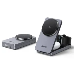 Ugreen Mobiltelefonladere|3-i-1 Ladestativ med QI2 15 W