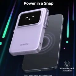 Ugreen Mobiltelefonladere|Uno Magnetisk powerbank 5000 mAh