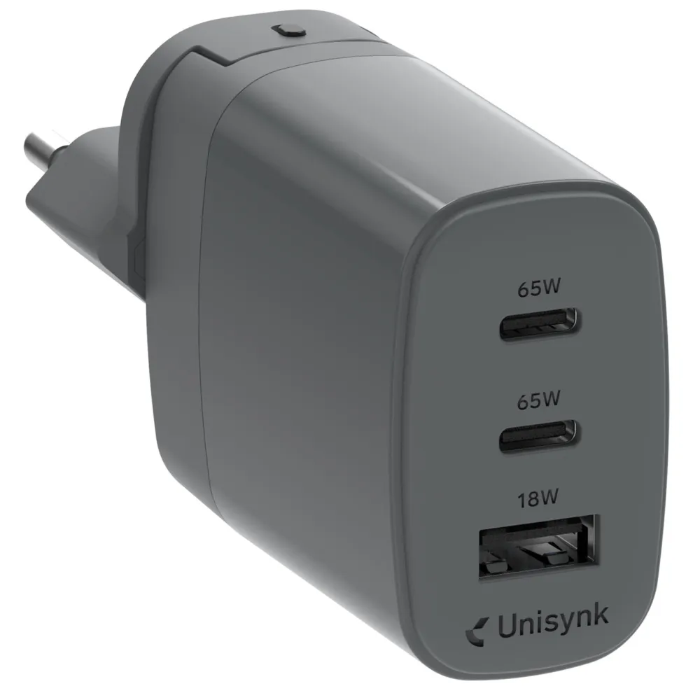 Unisynk Iphone-Tilbehør|Tilbehør Til Bærbar Pc|3-porters Global Multi-lader 65W