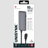 Unisynk Kabler Og Adaptere|Usb|10-ports USB-C-hub for doble skjermer for Mac Grå