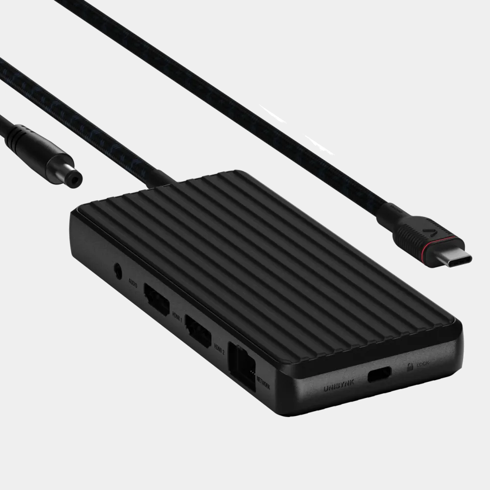 Unisynk Kabler Og Adaptere|Usb|USB-C-dokkingstasjon 9 porter 4K for to skjermer