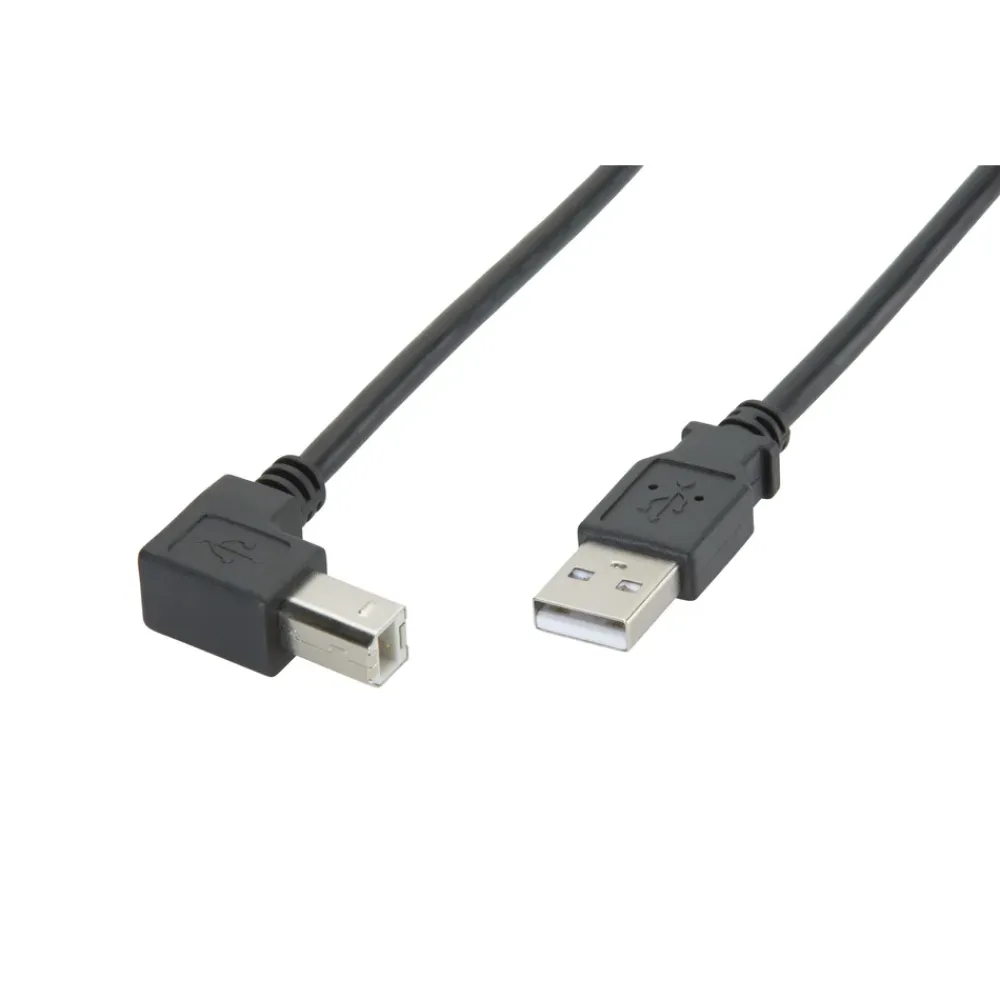 Kjell Usb-A & B-Kabler|Usb|USB-B-kabel med vinklet kontakt 1,0 m