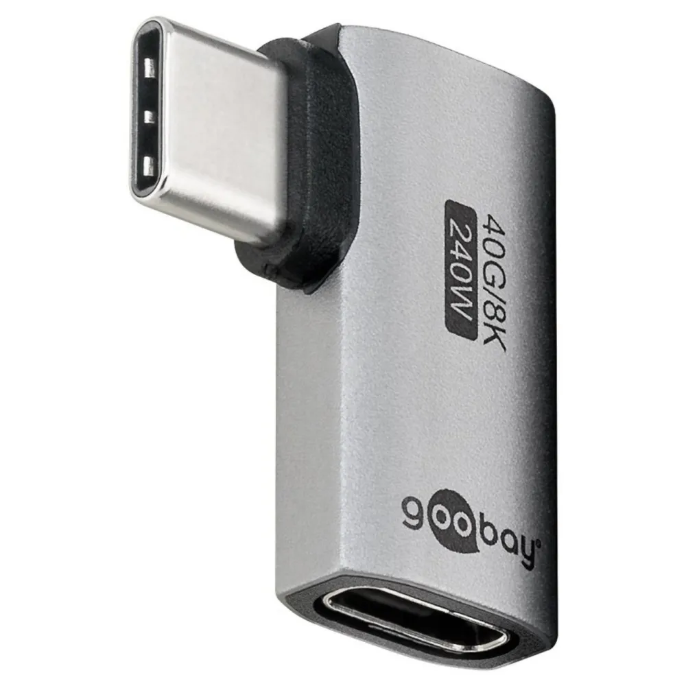 Kjell Hdmi|Kabler Og Adaptere|USB-C-adapter med 90° horisontal vinkel – USB4