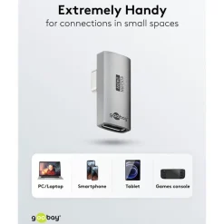 Kjell Hdmi|Kabler Og Adaptere|USB-C-adapter 90° med USB4-støtte