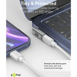 Kjell Hdmi|Kabler Og Adaptere|USB-C-adapter 90° med USB4-støtte