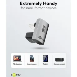 Kjell Kabler Og Adaptere|Usb|USB-C-adapter 90° med USB4-støtte