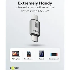 Kjell Kabler Og Adaptere|Usb|USB-C-adapter rett med USB4, 40 Gbit/s, 240 W