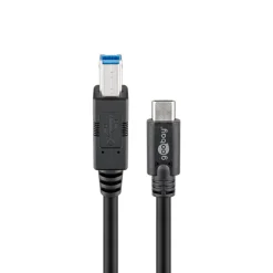Kjell Kabler Og Adaptere|Usb-C Kabler|USB-C til USB-B 3.0-kabel 1 m