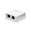 Kjell Kabler For Lyd|Kabler For Nettverk|Utenpåliggende UTP-nettverksuttak Cat. 6 2-port