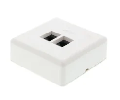 Kjell Tilbehør Og Installasjon|Kabler For Nettverk|Utenpåliggende UTP-nettverksuttak Cat. 6 2-port