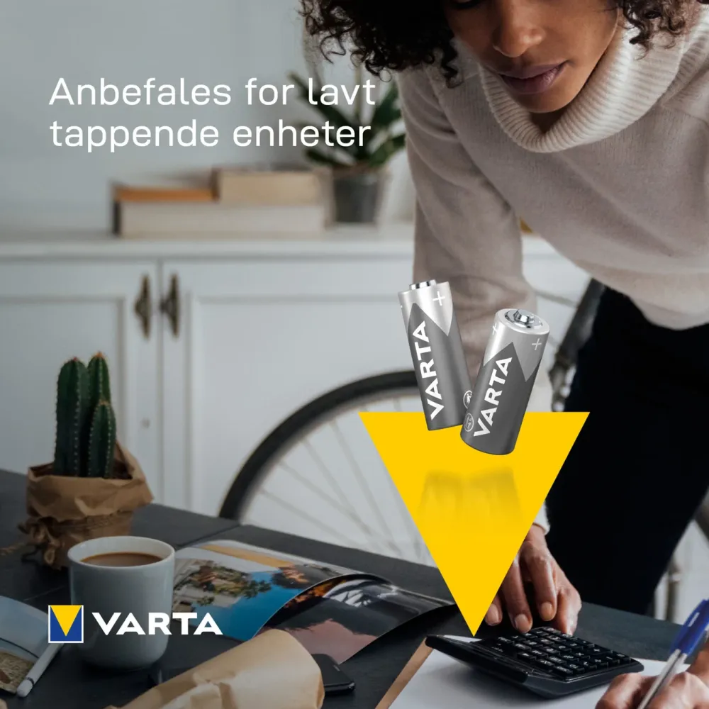 Varta Batterier|Batterier|Alkalisk AAAA-batteri 2-pk.