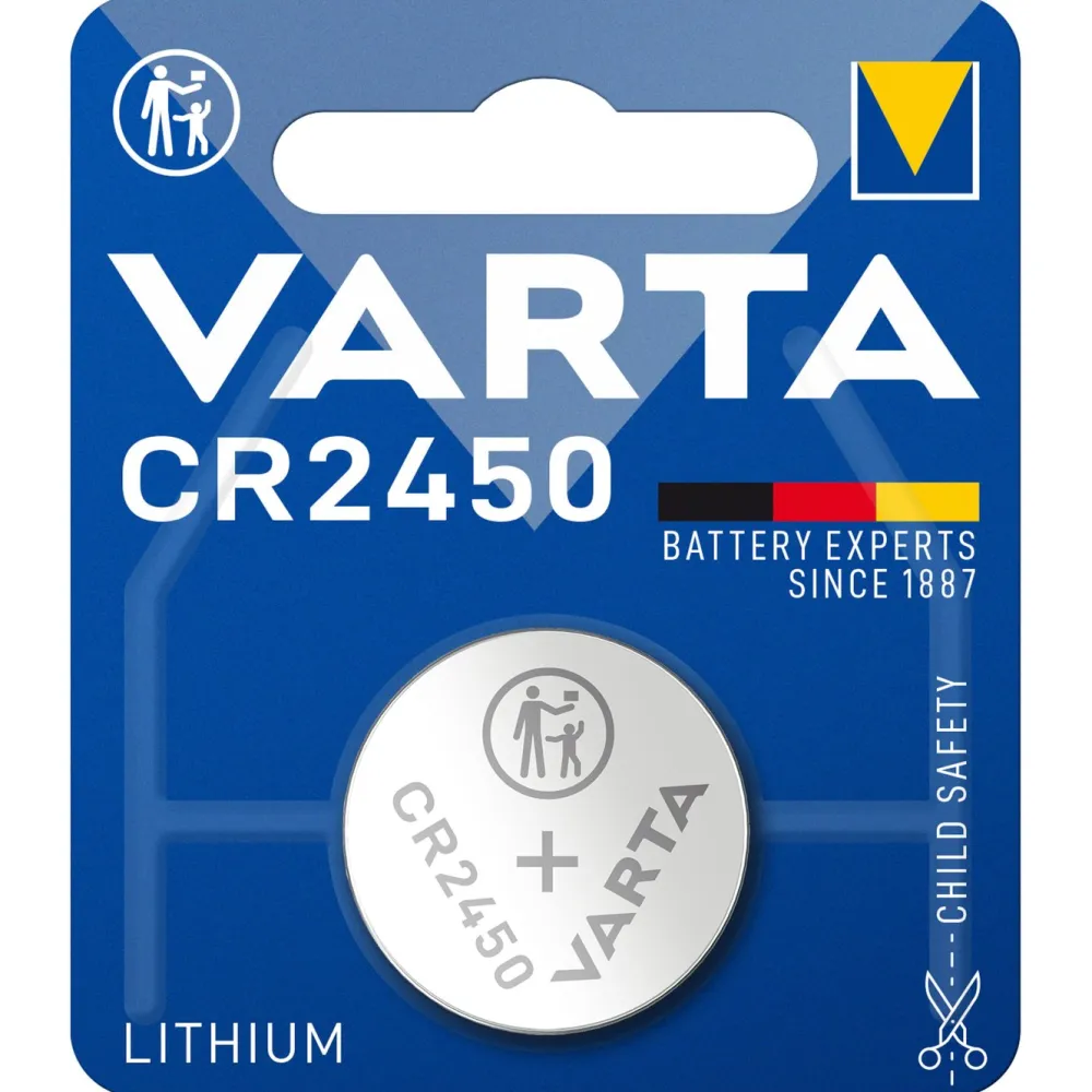 Varta Batterier|Batterier|Litiumbatteri CR2450 1-pk.