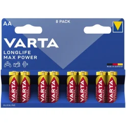 Varta Batterier|Batterier|Longlife Max Power AA-batterier 8-pk.