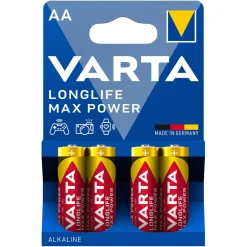 Varta Batterier|Batterier|Longlife Max Power AA-batterier 4-pk.