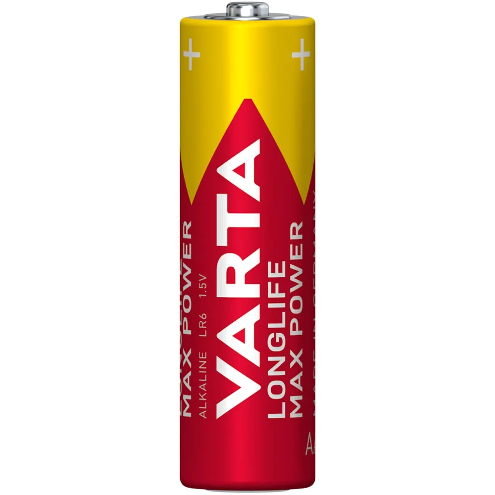 Varta Batterier|Batterier|Longlife Max Power AA-batterier 4-pk.