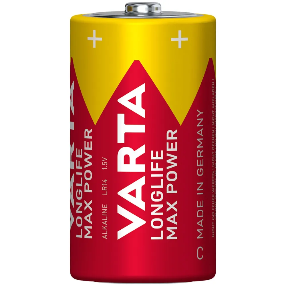 Varta Batterier|Batterier|Longlife Max Power C-batterier 2-pk.