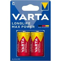 Varta Batterier|Batterier|Longlife Max Power C-batterier 2-pk.