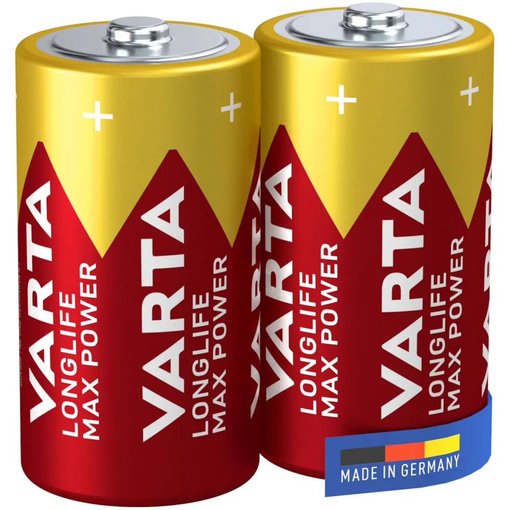Varta Batterier|Batterier|Longlife Max Power C-batterier 2-pk.