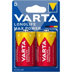 Varta Batterier|Batterier|Longlife Max Power D-batterier 2-pk.