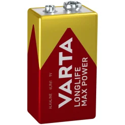 Varta Batterier|Batterier|Longlife Power Alkaliskt 9 V-batteri 1-pk.