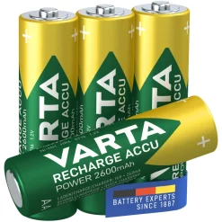 Varta Batterier|Batterier|Oppladbare AA-batterier 2600 mAh 4-pk.