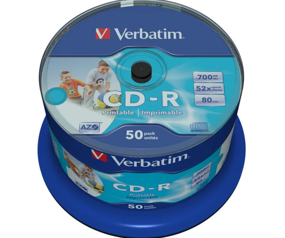 Verbatim Datatilbehør|Ergonomi|CD-R Inkjet 50-pk.