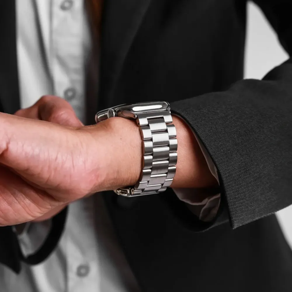 Vonmählen Smartklokker Og Ringer|Link Bracelet 2 til Apple Watch 44/45/46/49 mm